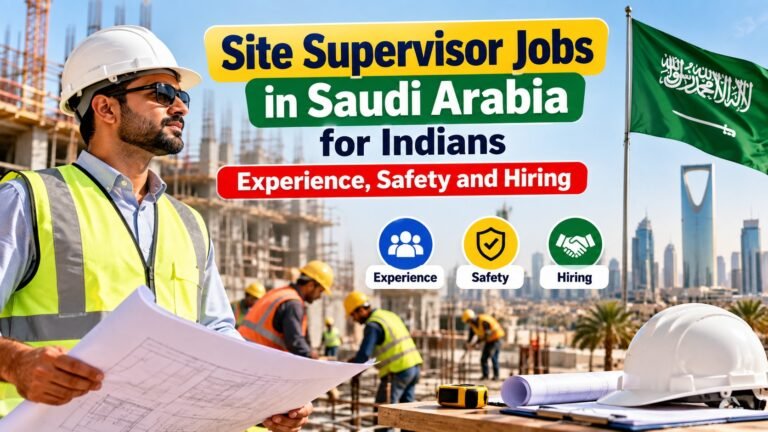 Site Supervisor Jobs in Saudi Arabia for Indians